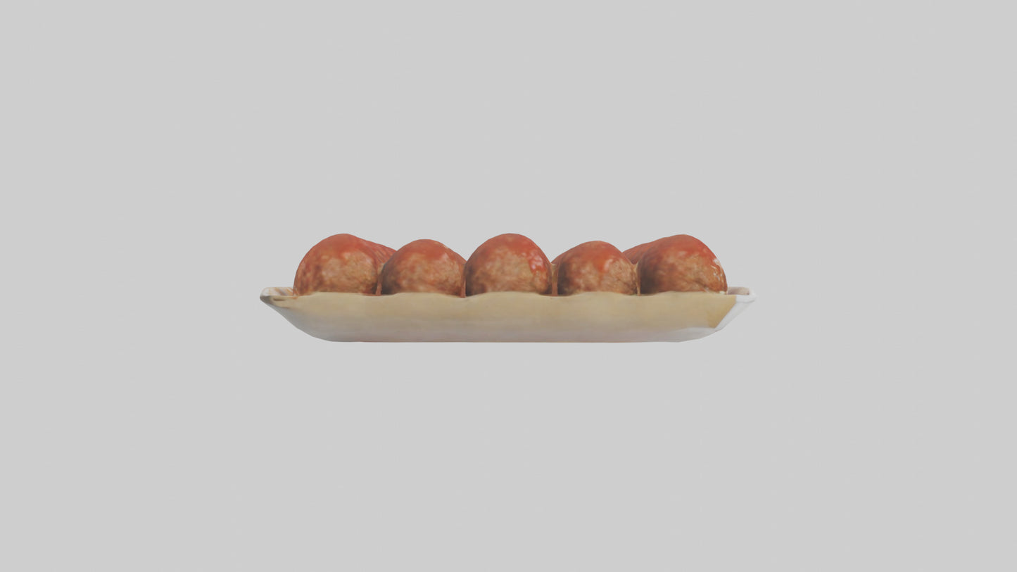 3D model Meatballs Pack model VR / AR / low-poly