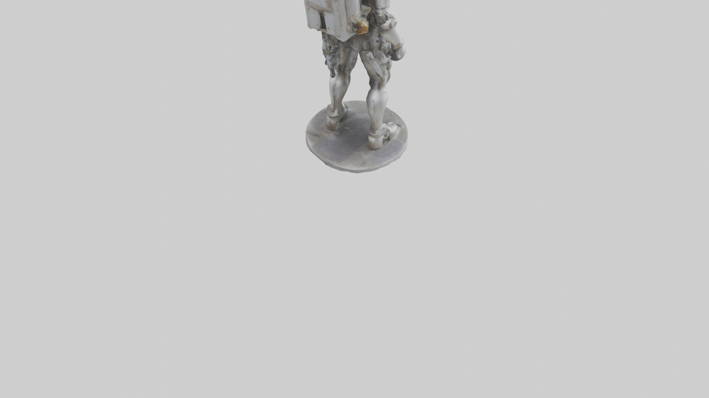 3D model Mechanical Explorer statue model VR / AR / low-poly