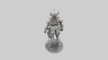 3D model Mechanical Explorer statue model VR / AR / low-poly