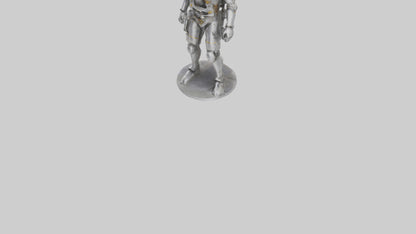 3D model Mechanical Explorer statue model VR / AR / low-poly
