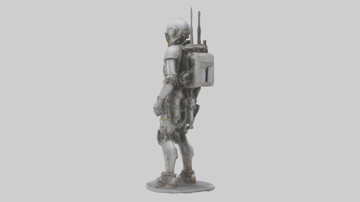 3D model Mechanical Explorer statue model VR / AR / low-poly