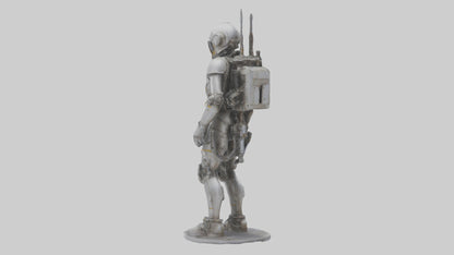 3D model Mechanical Explorer statue model VR / AR / low-poly