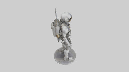 3D model Mechanical Explorer statue model VR / AR / low-poly