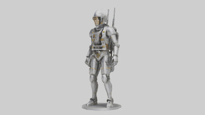 3D model Mechanical Explorer statue model VR / AR / low-poly