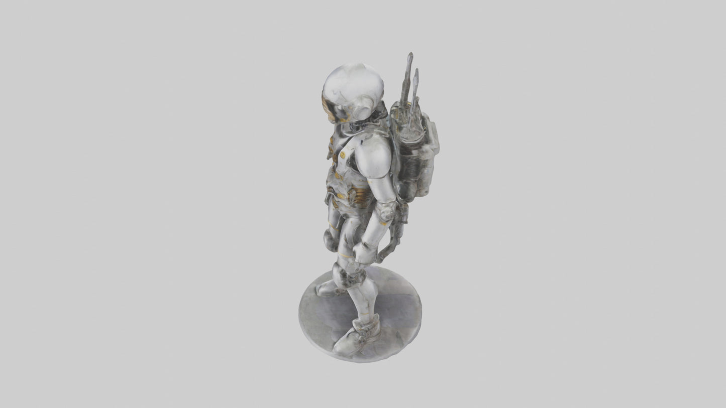 3D model Mechanical Explorer statue model VR / AR / low-poly