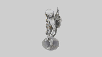 3D model Mechanical Explorer statue model VR / AR / low-poly