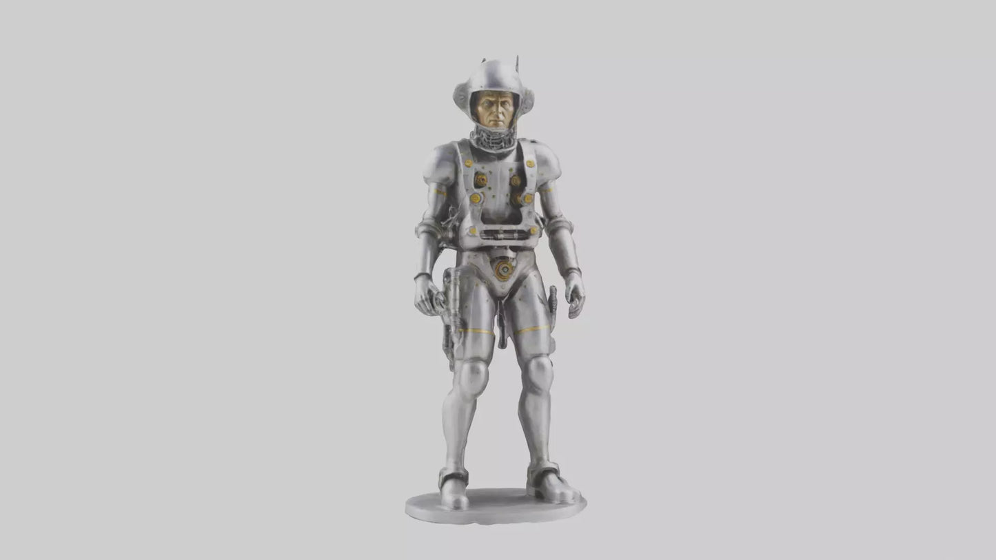 3D model Mechanical Explorer statue model VR / AR / low-poly