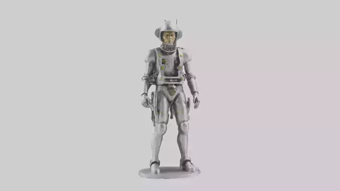 3D model Mechanical Explorer statue model VR / AR / low-poly