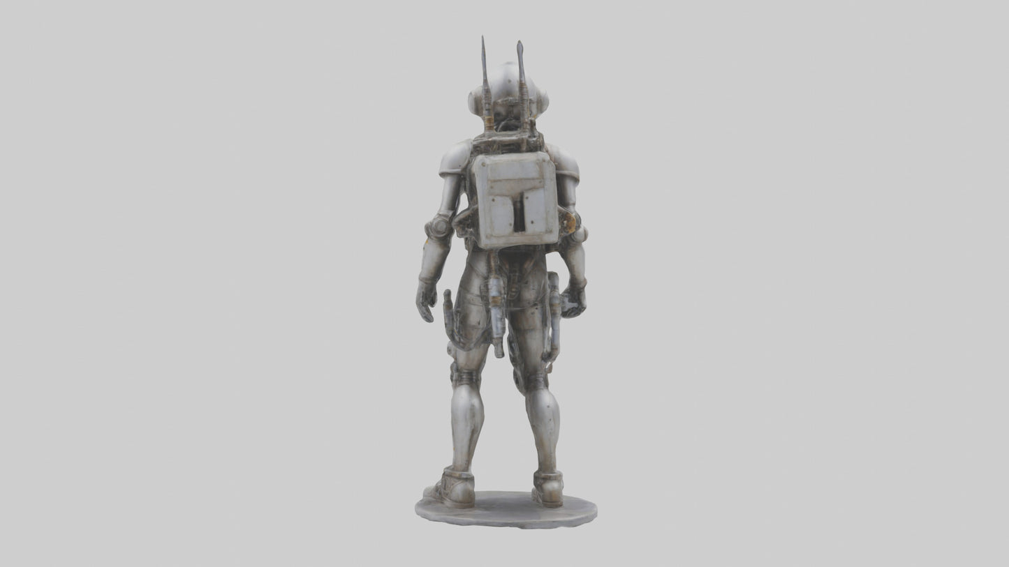 3D model Mechanical Explorer statue model VR / AR / low-poly