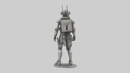 3D model Mechanical Explorer statue model VR / AR / low-poly