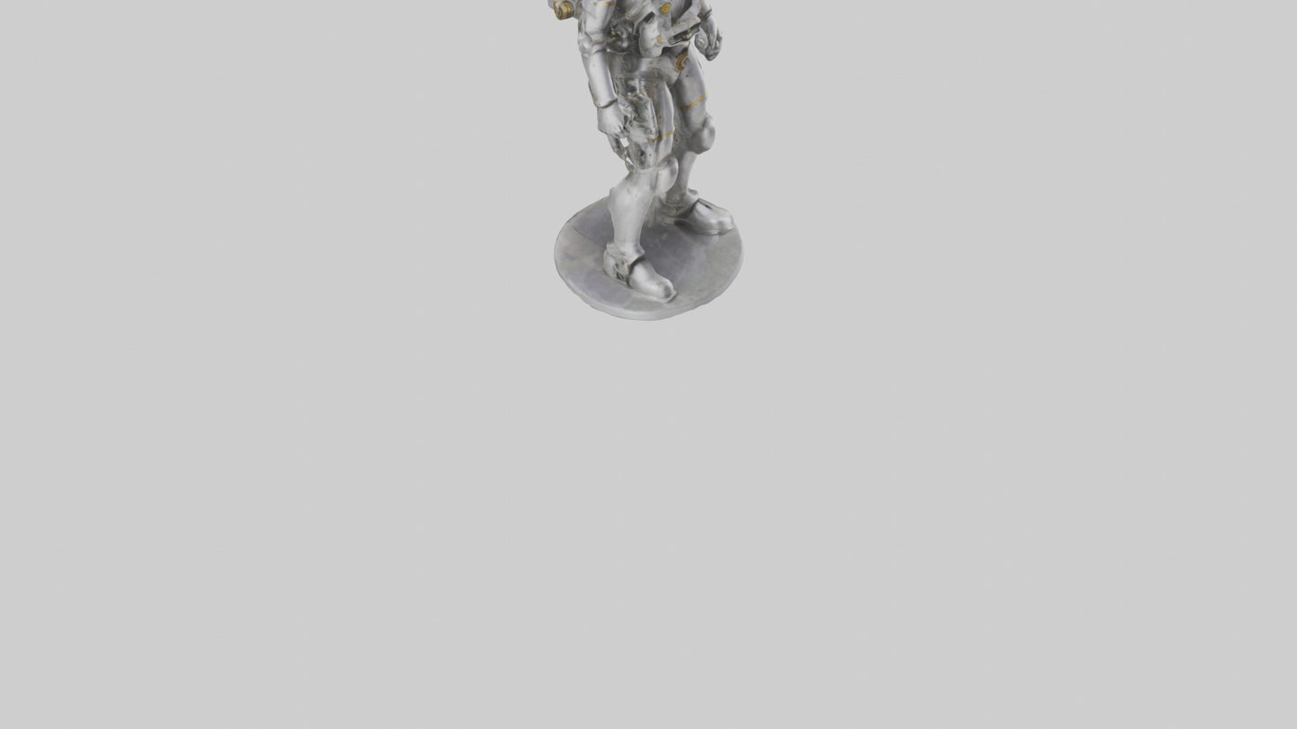3D model Mechanical Explorer statue model VR / AR / low-poly