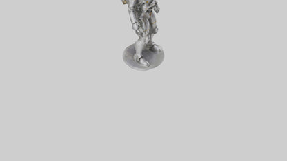 3D model Mechanical Explorer statue model VR / AR / low-poly