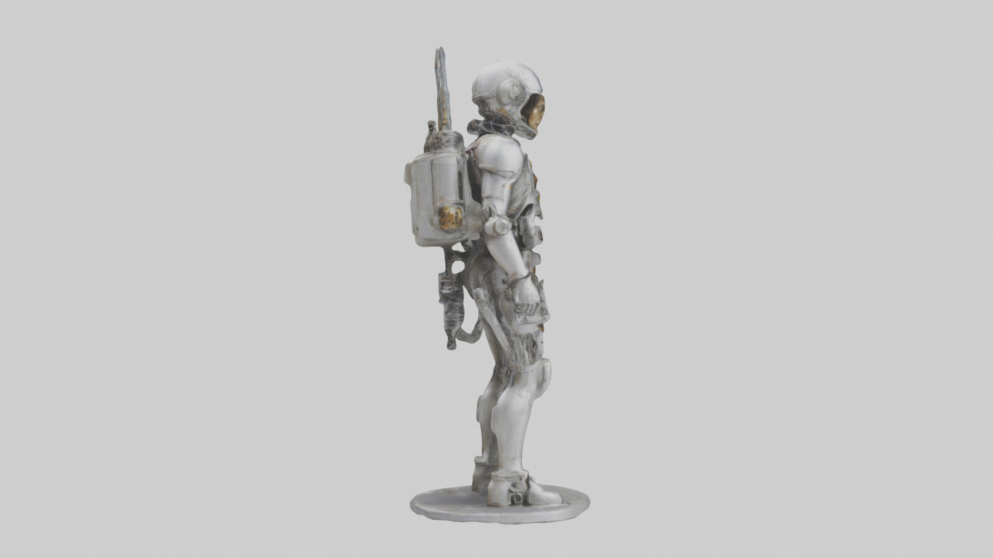 3D model Mechanical Explorer statue model VR / AR / low-poly