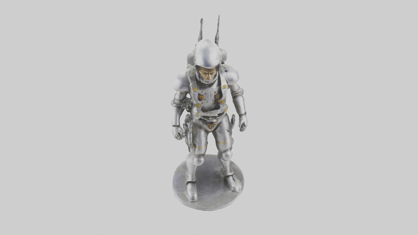 3D model Mechanical Explorer statue model VR / AR / low-poly