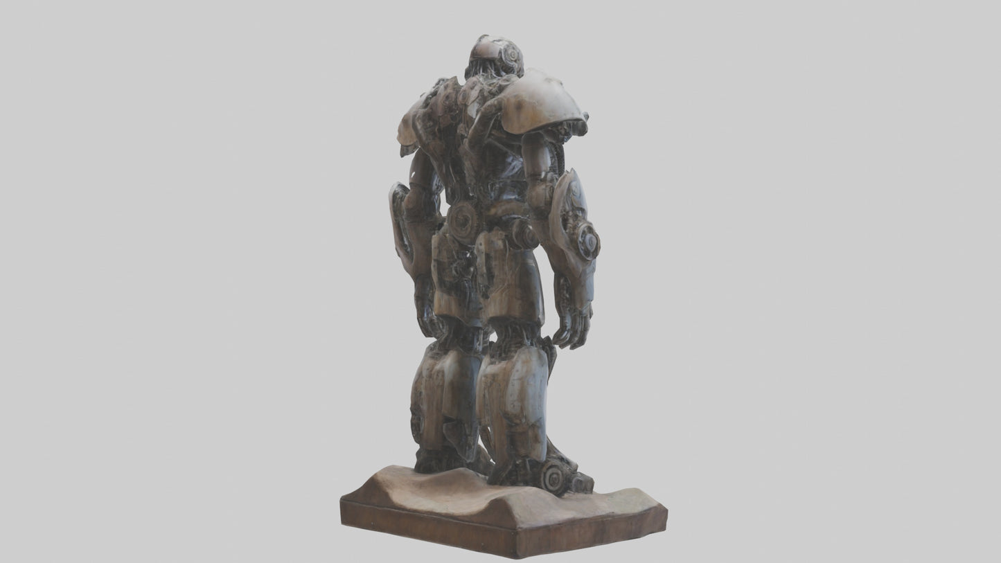 3D model Mechanical Giant statue model VR / AR / low-poly