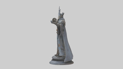 3D model Mechanical Sorcerer statue model VR / AR / low-poly