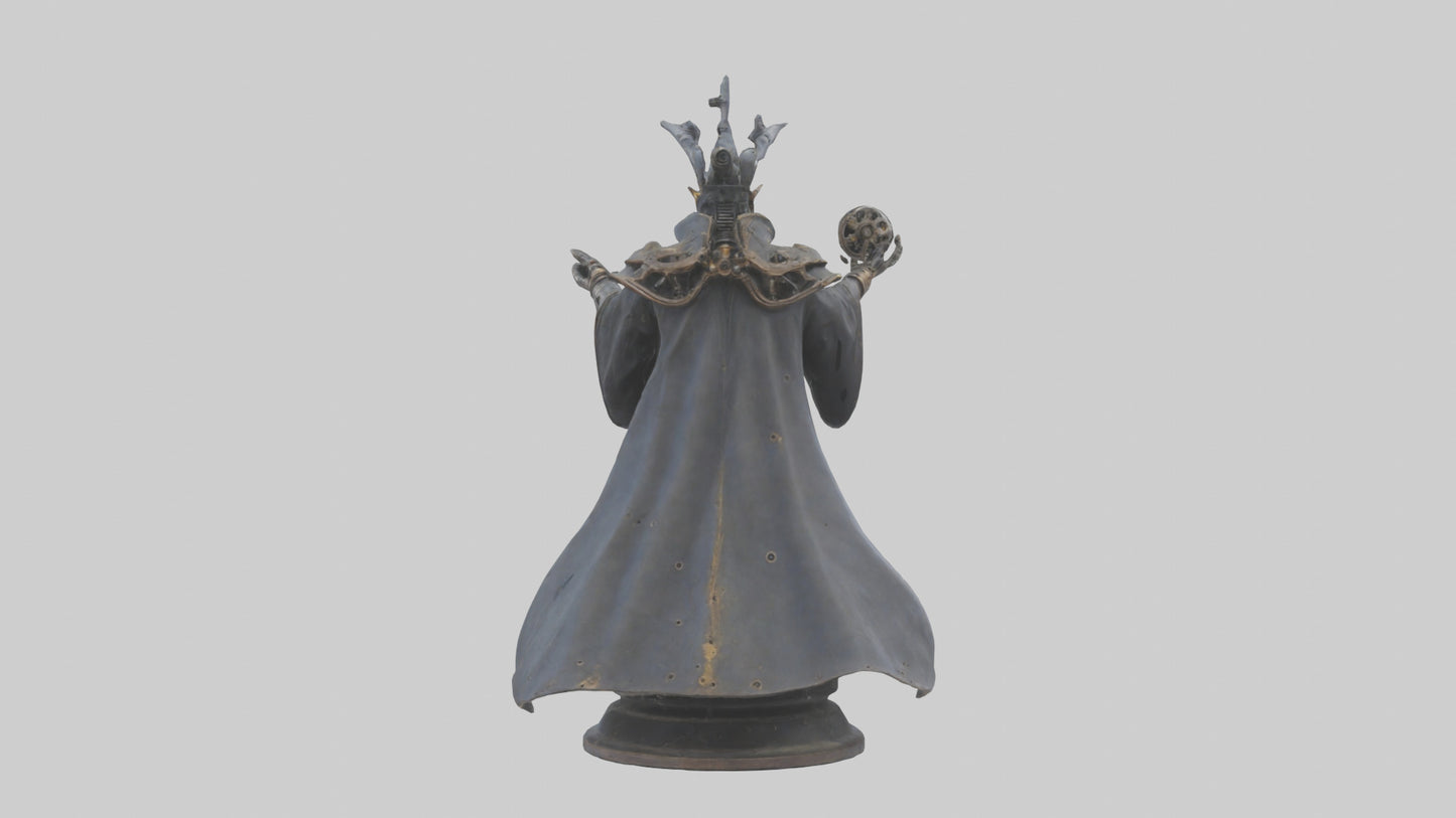 3D model Mechanical Sorcerer statue model VR / AR / low-poly