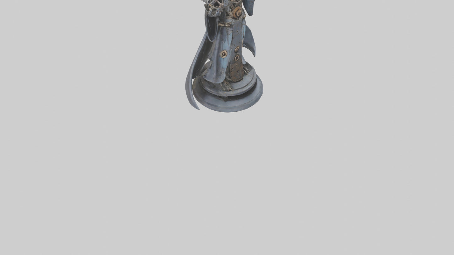 3D model Mechanical Sorcerer statue model VR / AR / low-poly
