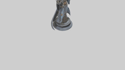 3D model Mechanical Sorcerer statue model VR / AR / low-poly