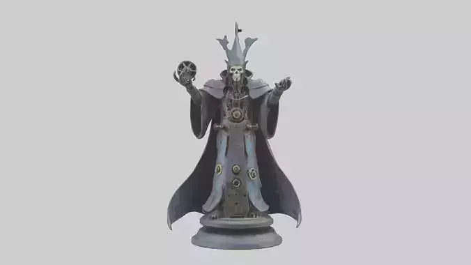 3D model Mechanical Sorcerer statue model VR / AR / low-poly