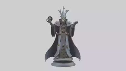 3D model Mechanical Sorcerer statue model VR / AR / low-poly