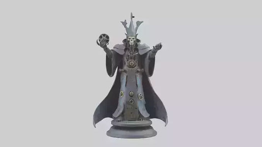 3D model Mechanical Sorcerer statue model VR / AR / low-poly