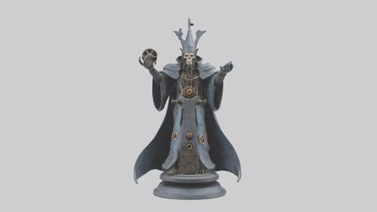 3D model Mechanical Sorcerer statue model VR / AR / low-poly