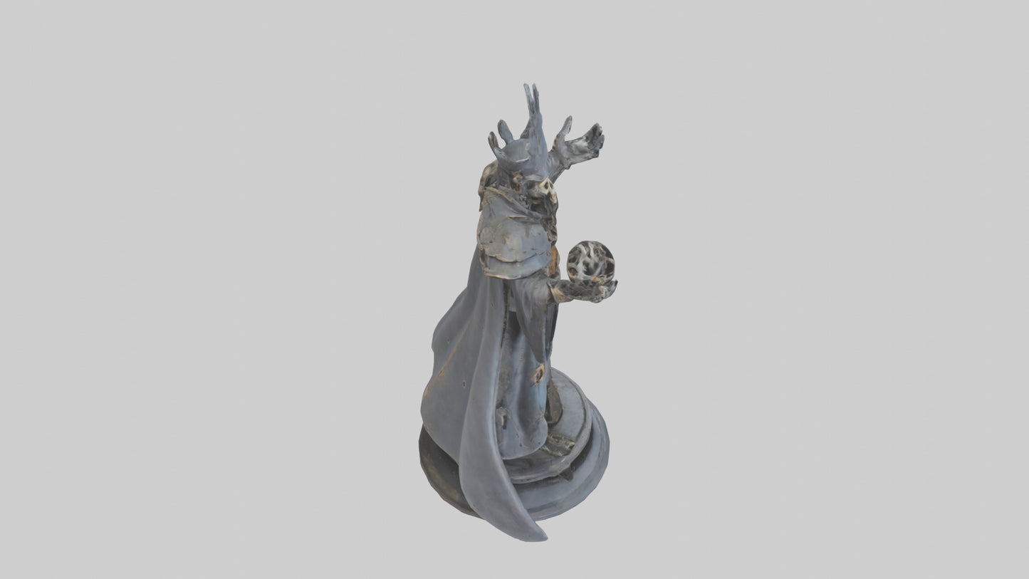 3D model Mechanical Sorcerer statue model VR / AR / low-poly