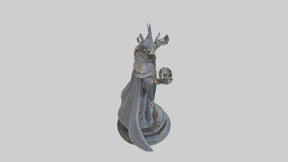 3D model Mechanical Sorcerer statue model VR / AR / low-poly