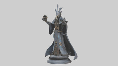 3D model Mechanical Sorcerer statue model VR / AR / low-poly