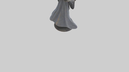 3D model Mechanical Sorcerer statue model VR / AR / low-poly