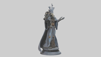 3D model Mechanical Sorcerer statue model VR / AR / low-poly