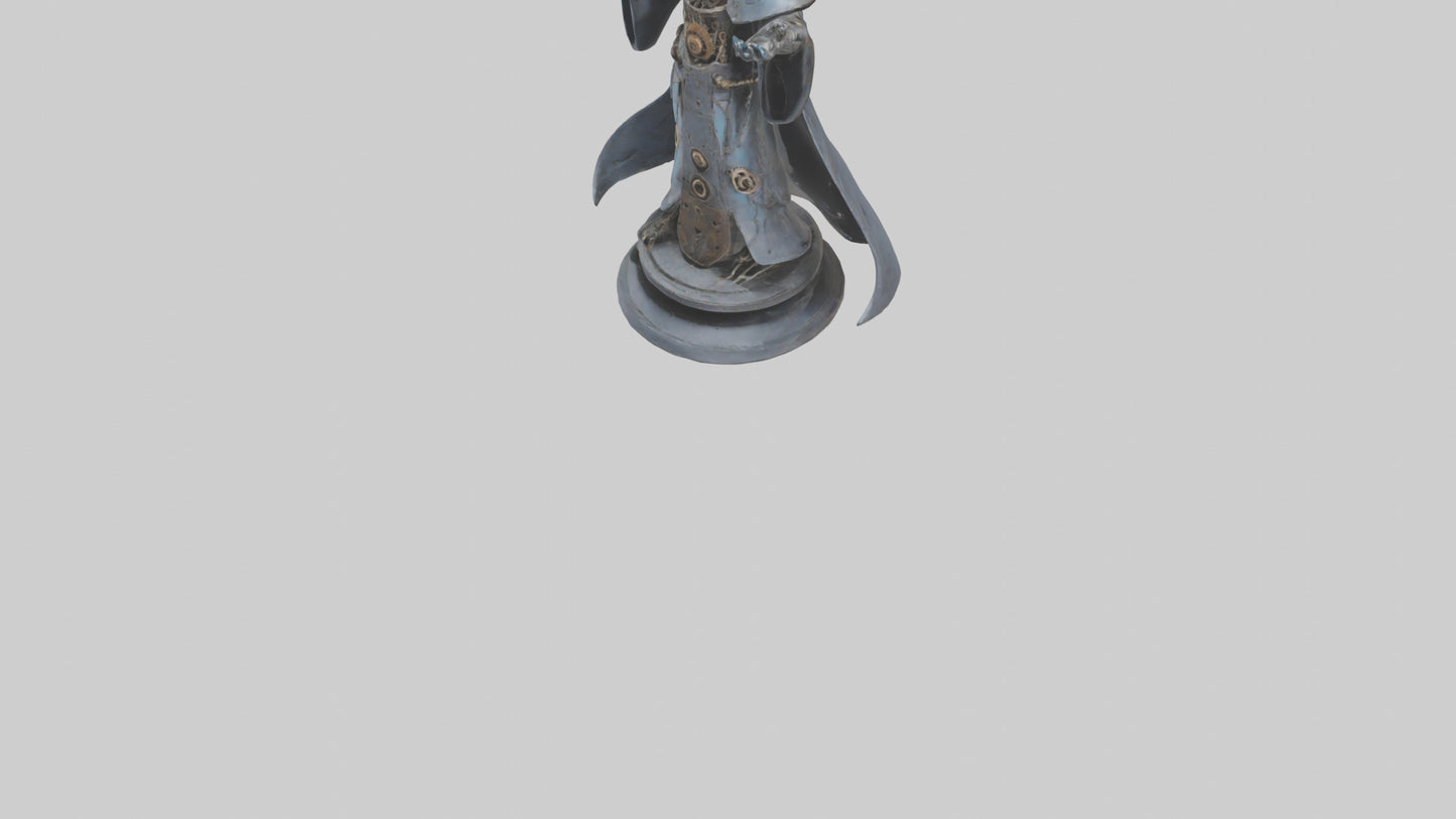 3D model Mechanical Sorcerer statue model VR / AR / low-poly
