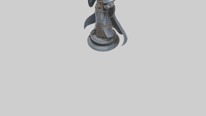 3D model Mechanical Sorcerer statue model VR / AR / low-poly