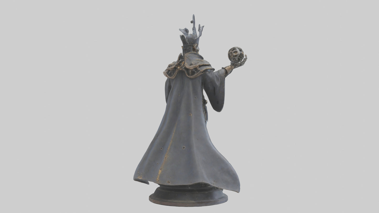 3D model Mechanical Sorcerer statue model VR / AR / low-poly