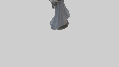 3D model Mechanical Sorcerer statue model VR / AR / low-poly