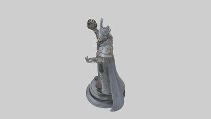 3D model Mechanical Sorcerer statue model VR / AR / low-poly