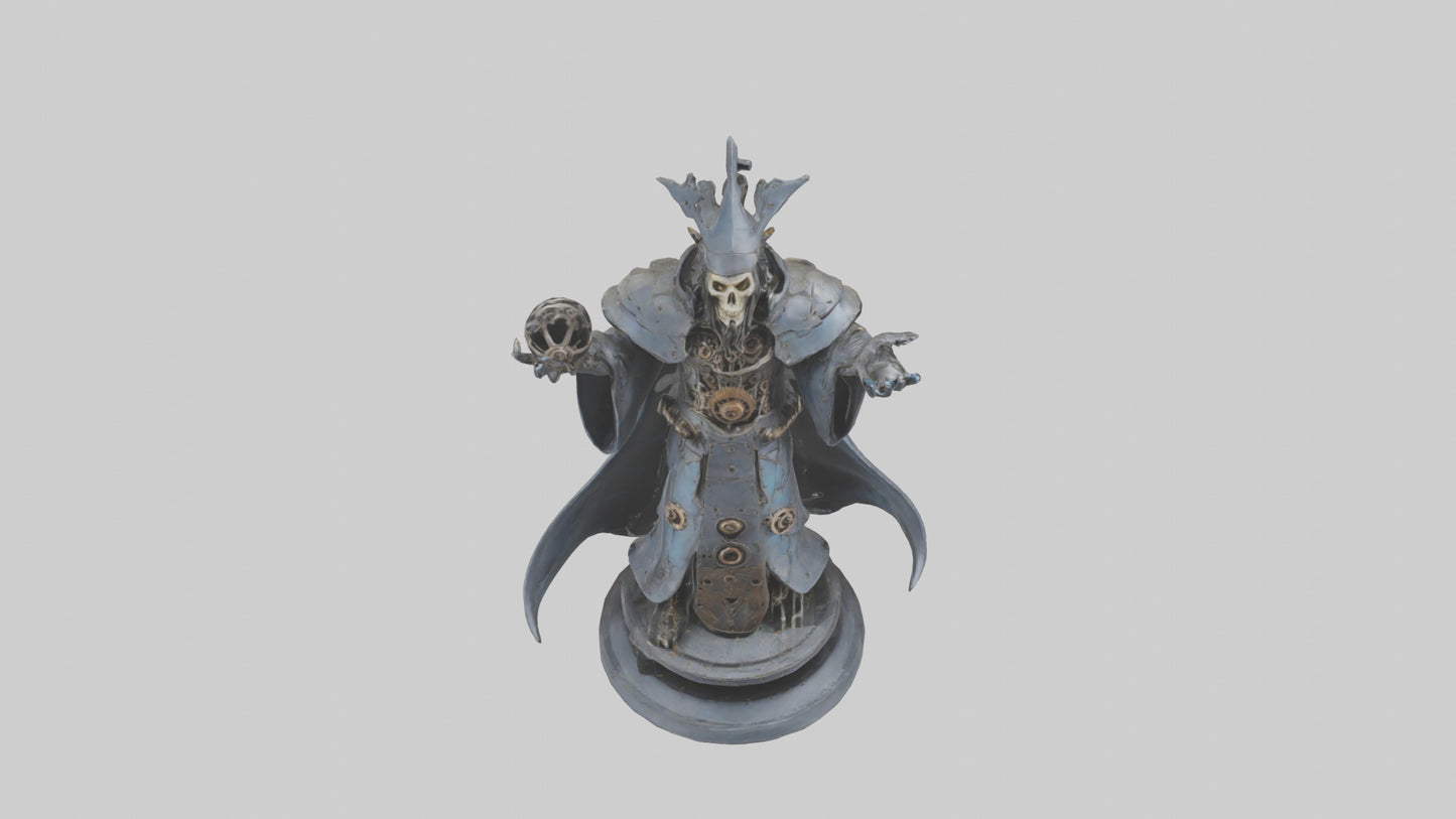 3D model Mechanical Sorcerer statue model VR / AR / low-poly