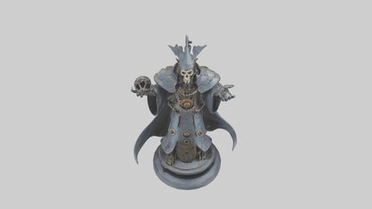 3D model Mechanical Sorcerer statue model VR / AR / low-poly