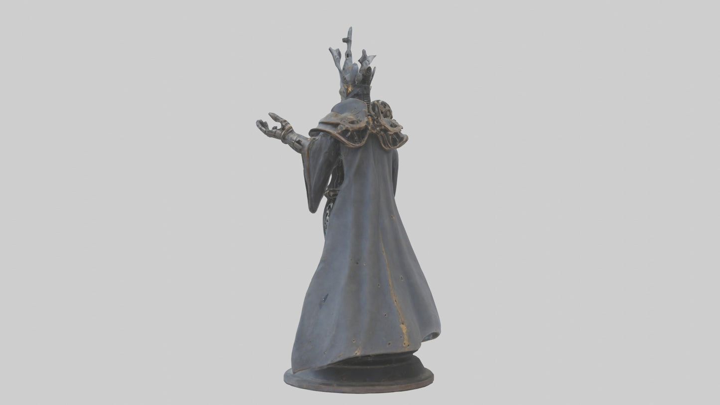 3D model Mechanical Sorcerer statue model VR / AR / low-poly