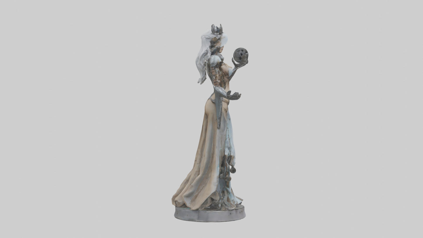 3D model Mechanical Sorceress statue model VR / AR / low-poly