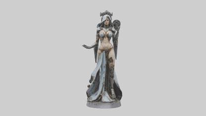 3D model Mechanical Sorceress statue model VR / AR / low-poly