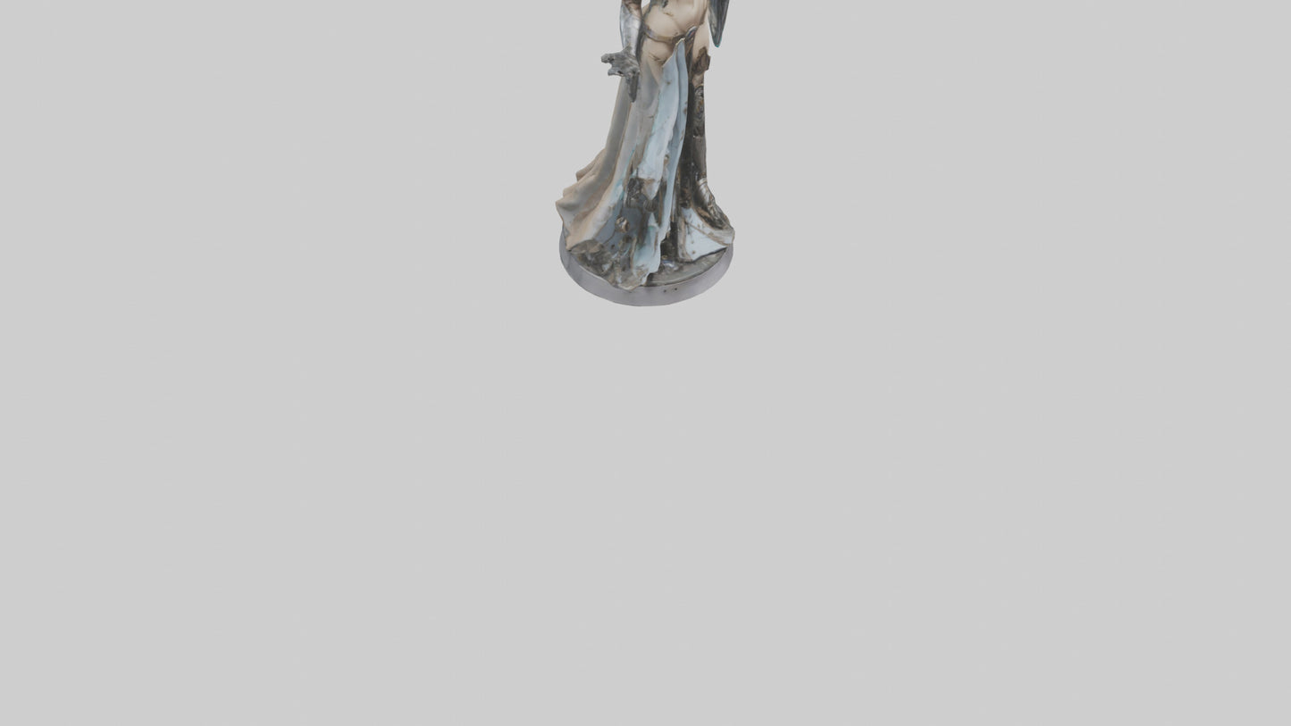 3D model Mechanical Sorceress statue model VR / AR / low-poly