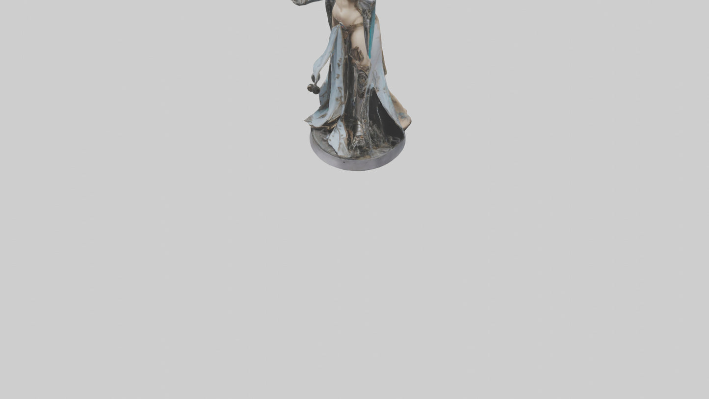 3D model Mechanical Sorceress statue model VR / AR / low-poly