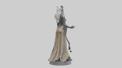 3D model Mechanical Sorceress statue model VR / AR / low-poly