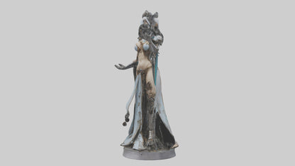 3D model Mechanical Sorceress statue model VR / AR / low-poly
