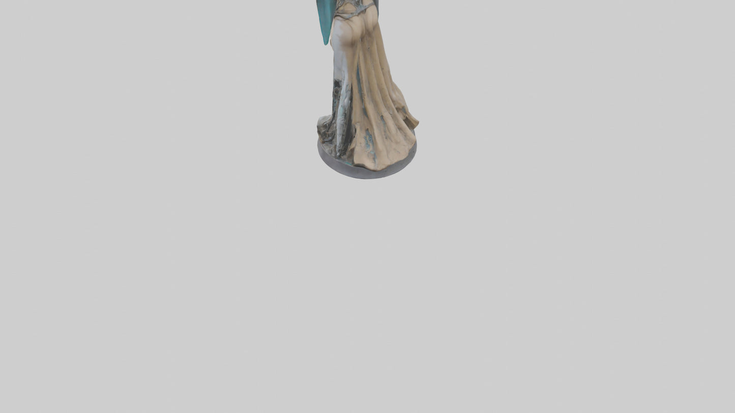 3D model Mechanical Sorceress statue model VR / AR / low-poly