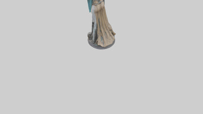 3D model Mechanical Sorceress statue model VR / AR / low-poly
