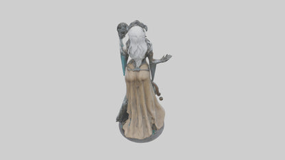 3D model Mechanical Sorceress statue model VR / AR / low-poly