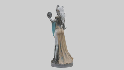 3D model Mechanical Sorceress statue model VR / AR / low-poly